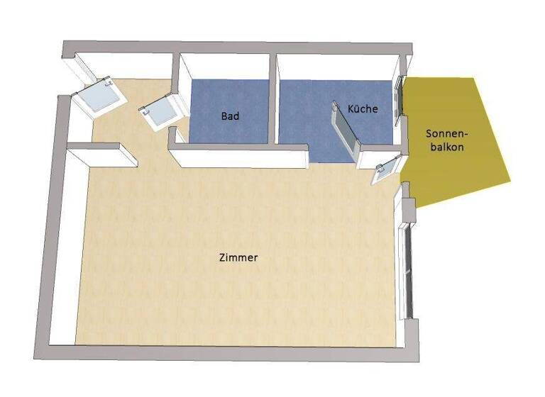 Studio zum Kauf 115.000 € 1 Zimmer 45 m² 5. Geschoss Mariendorf Berlin 12105