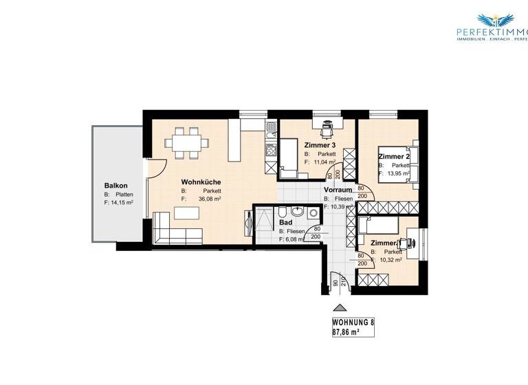 Wohnung zum Kauf 446.000 € 4 Zimmer 87,9 m² 1. Geschoss Haiming 6425