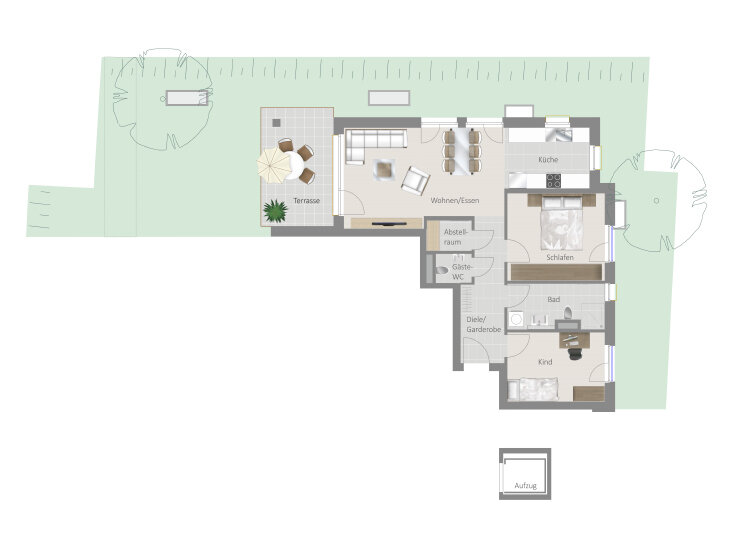 Wohnung zum Kauf provisionsfrei 499.800 € 3,5 Zimmer 81,9 m²<br/>Wohnfläche EG<br/>Geschoss Am Rotweg 3 Großingersheim Ingersheim 74379