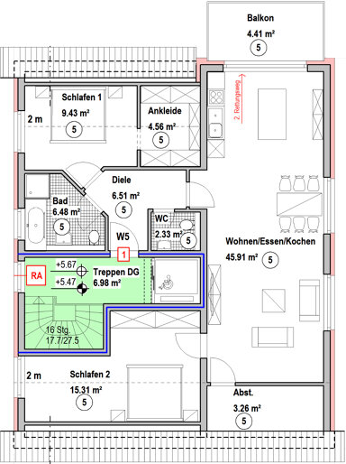 Wohnung zum Kauf provisionsfrei 399.900 € 3 Zimmer 98,2 m² Keuchingen Mettlach / Keuchingen 66693