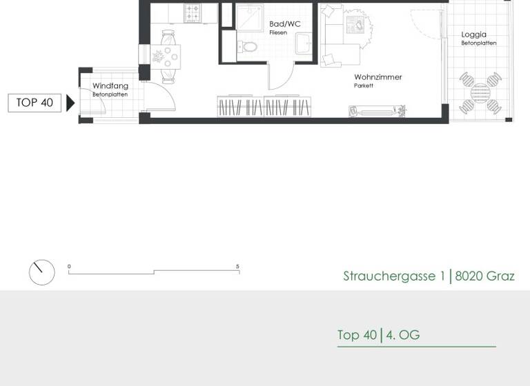 Studio zur Miete 424 € 1 Zimmer 27,5 m² 4. Geschoss Strauchergasse 1 Lend Graz 8020
