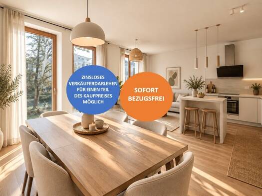 Wohnung zum Kauf - Neubau 869.000 € 3 Zimmer 83 m² 1. Geschoss frei ab sofort Dora-Benjamin-Park Friedrichshain Berlin 10245