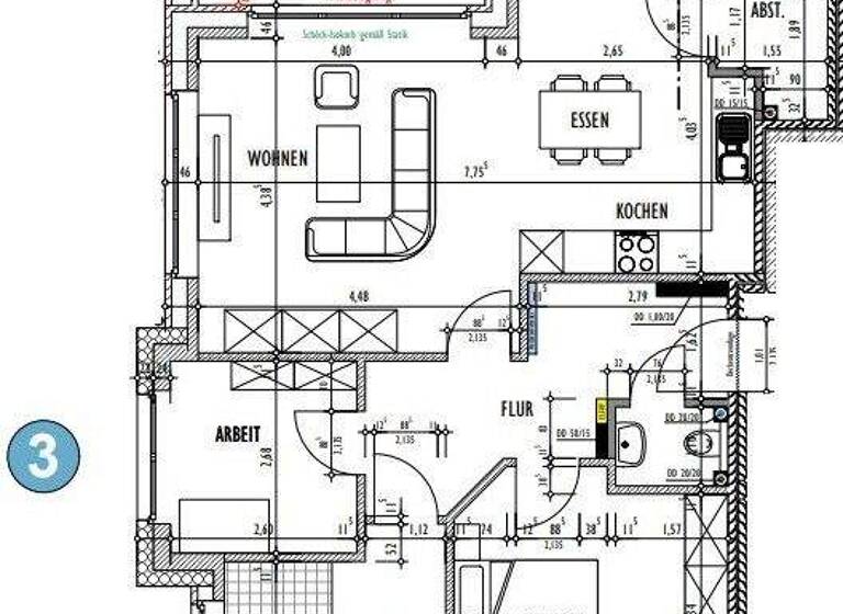 Wohnung zur Miete - Erstbezug 1.035 € 3 Zimmer 79,6 m² 1. Geschoss Stadt Ibbenbüren 49477
