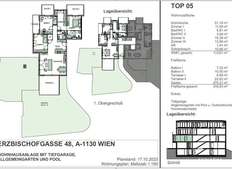 Wohnung zum Kauf - Erstbezug 1.635.000 € 4 Zimmer 113,9 m² 1. Geschoss Wien 1130