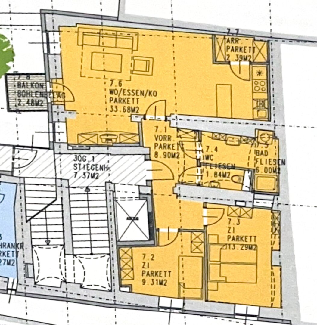 Wohnung zur Miete 566 € 3 Zimmer 75,4 m²<br/>Wohnfläche 3.<br/>Geschoss Sankt Leonhard Graz 8010