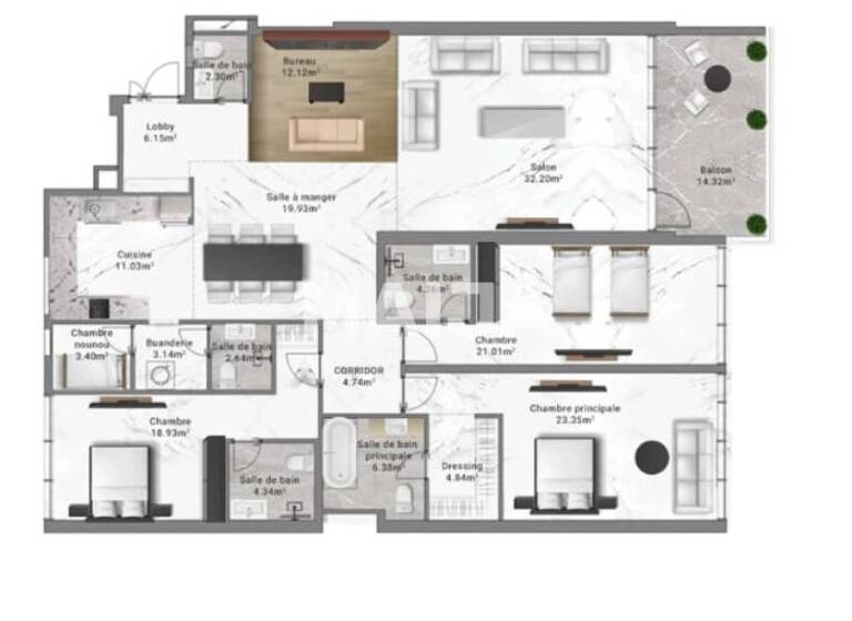 Studio zum Kauf 510.875 € 4 Zimmer 194 m² 1. Geschoss Corniche Ouest, Dakar-Plateau Plateau 10 000