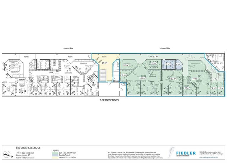 Bürofläche zur Miete provisionsfrei 489 m² Bürofläche Hartensteinstraße 25 Sulz Sulz am Neckar 72172