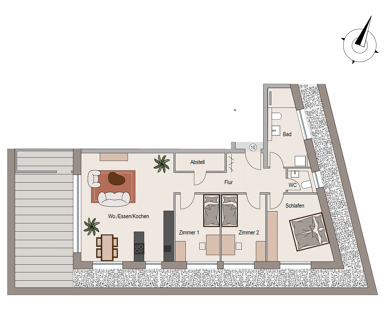 Penthouse zum Kauf - Neubau provisionsfrei 681.900 € 4 Zimmer 113,6 m² 3. Geschoss Hauptstraße 62 Neckarwestheim 74382