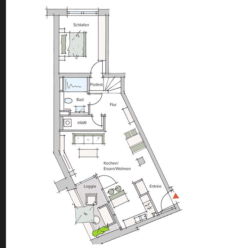 Wohnung zum Kauf provisionsfrei 669.385 € 2 Zimmer 74,7 m²<br/>Wohnfläche 2.<br/>Geschoss ab sofort<br/>Verfügbarkeit Fahrstraße 13 Markgrafenstadt Erlangen 91054