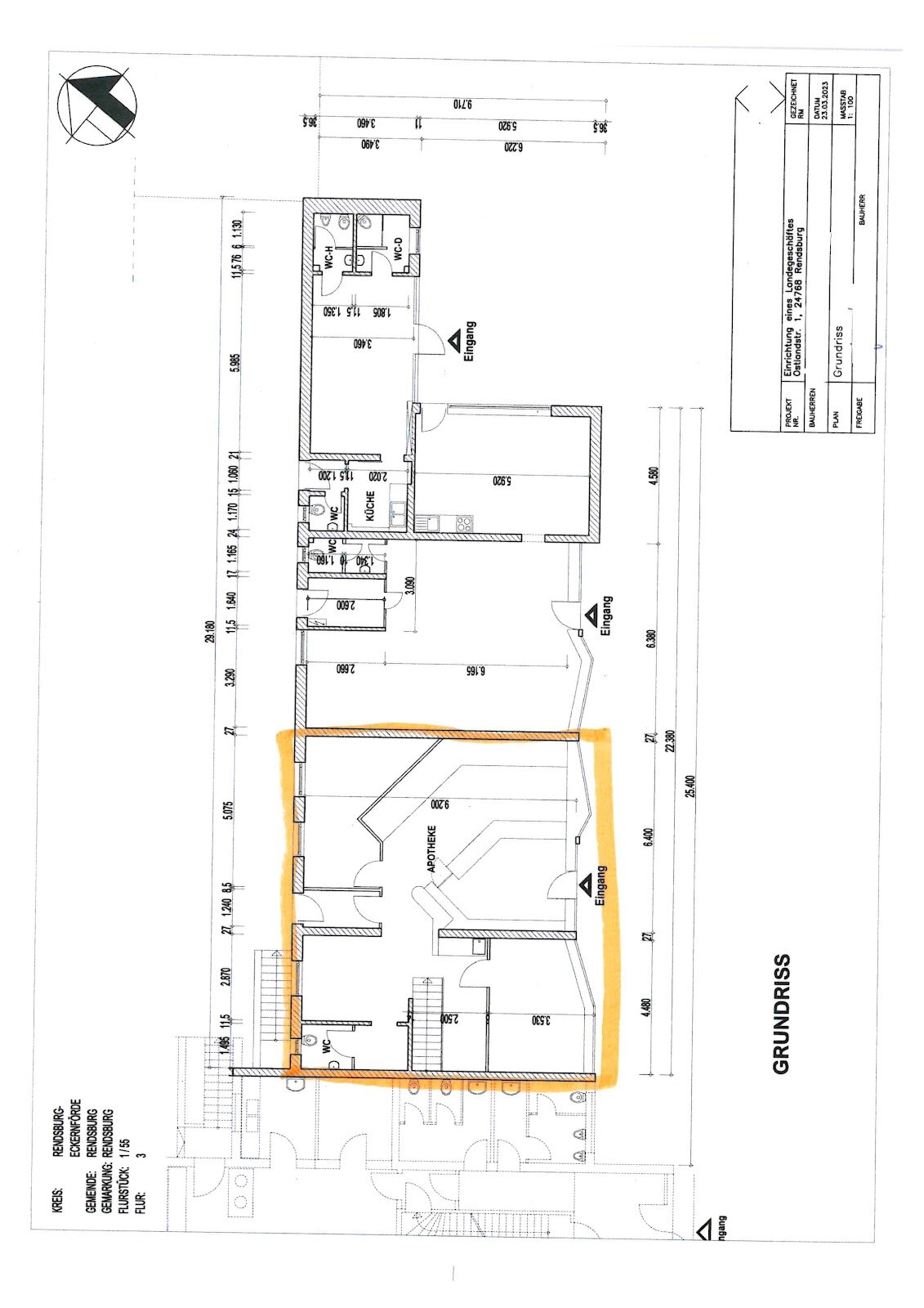 Laden zur Miete provisionsfrei 777 € 97,1 m²<br/>Verkaufsfläche Ostlandstraße 3 Mastbrook Rendsburg 24768