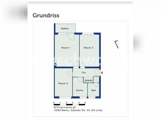 Wohnung zur Miete Tauschwohnung 1.150 € 3 Zimmer 80 m² 3. Geschoss Spandau Berlin 13627