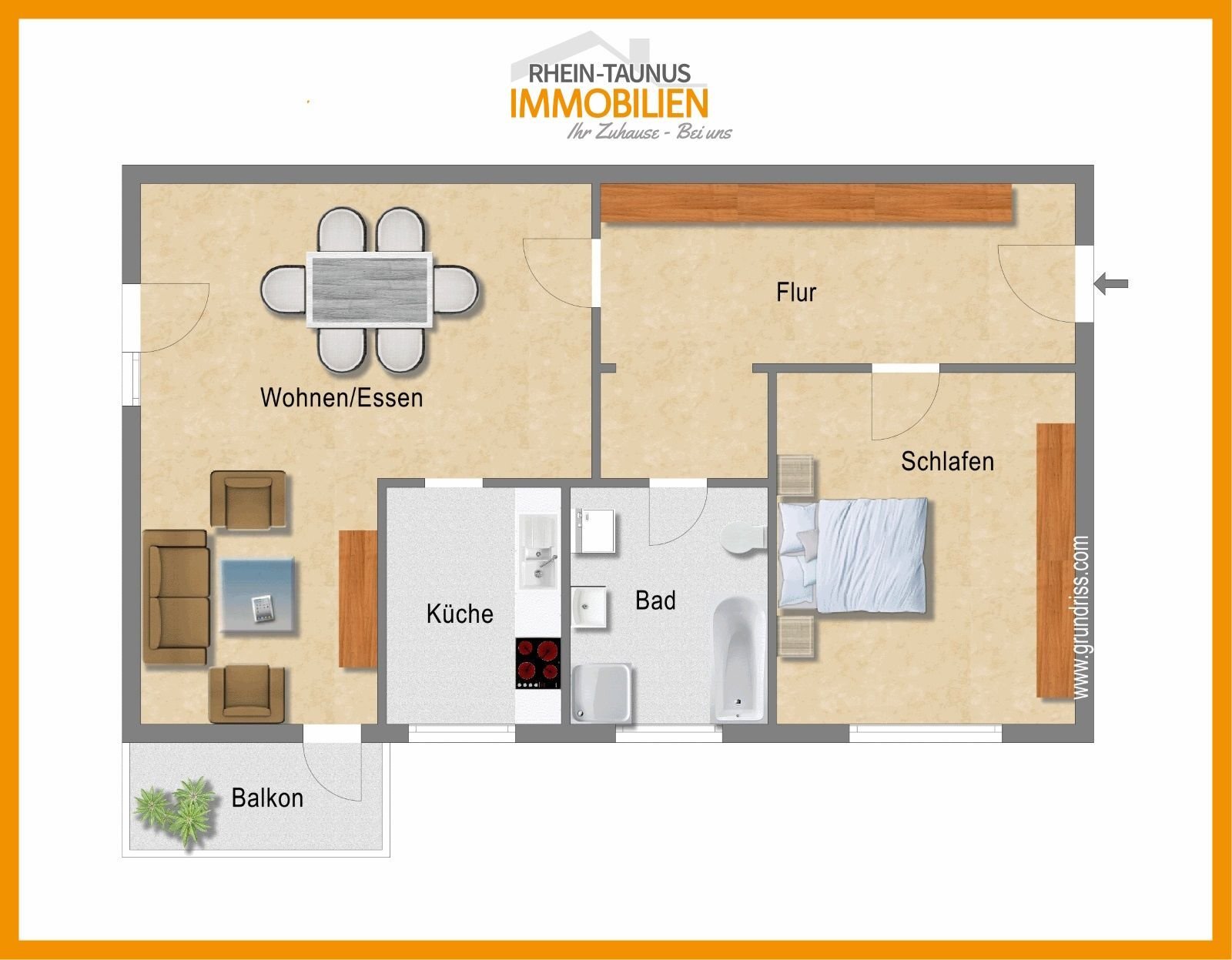 Wohnung zum Kauf 159.000 € 2 Zimmer 72 m²<br/>Wohnfläche Bad Ems 56130