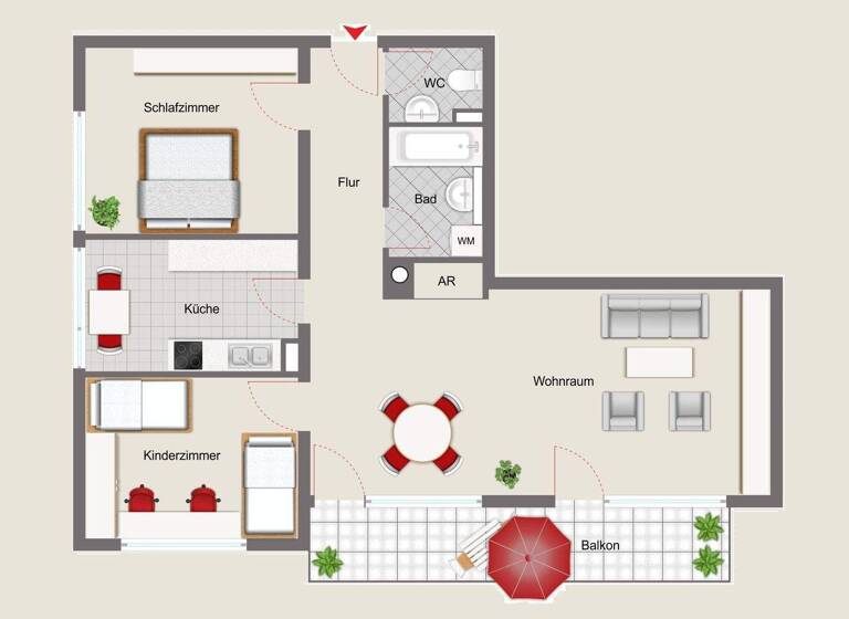 Wohnung zum Kauf 3 Zimmer 87 m² 3. Geschoss Straubing 94315