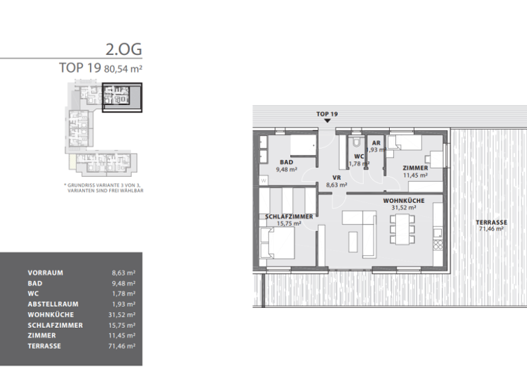 Wohnung zum Kauf - Erstbezug provisionsfrei 346.021 € 3 Zimmer 80,5 m² Fürstenfeld 8280