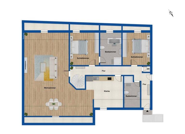 Wohnung zum Kauf 315.000 € 5 Zimmer 165 m² 4. Geschoss frei ab sofort Vilshofen Vilshofen an der Donau 94474