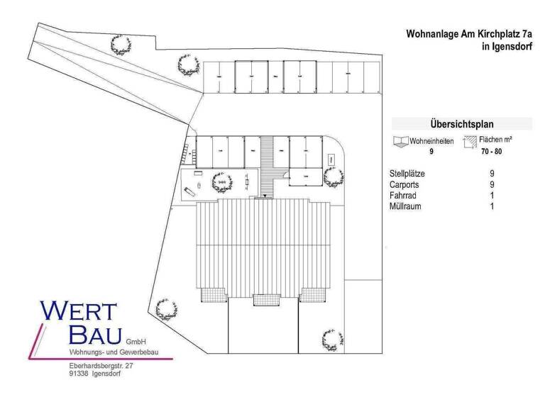 Wohnung zum Kauf - Erstbezug provisionsfrei 389.000 € 3 Zimmer 76,9 m² EG frei ab sofort Am Kirchplatz 7a Igensdorf 91338