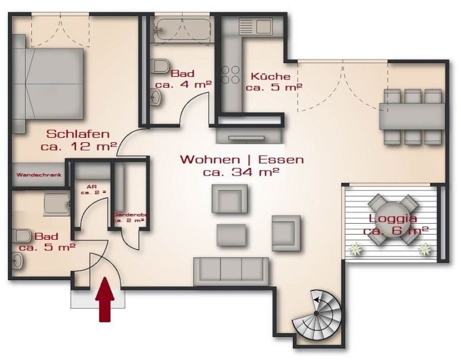 Wohnung zur Miete 1.280 € 2,5 Zimmer 98 m²<br/>Wohnfläche 2.<br/>Geschoss Guntherstraße Nürnberg 90461