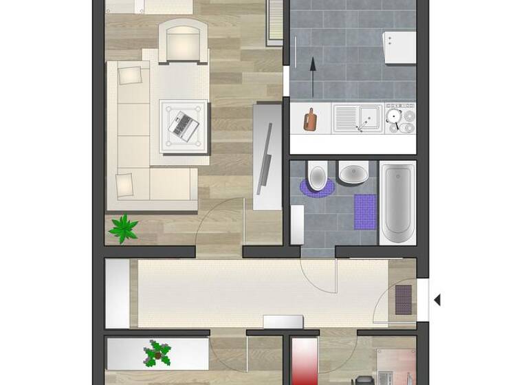 Wohnung zur Miete 461 € 3 Zimmer 70,8 m² 4. Geschoss Bruno-Granz-Str. 62 Morgenleite Chemnitz 09122