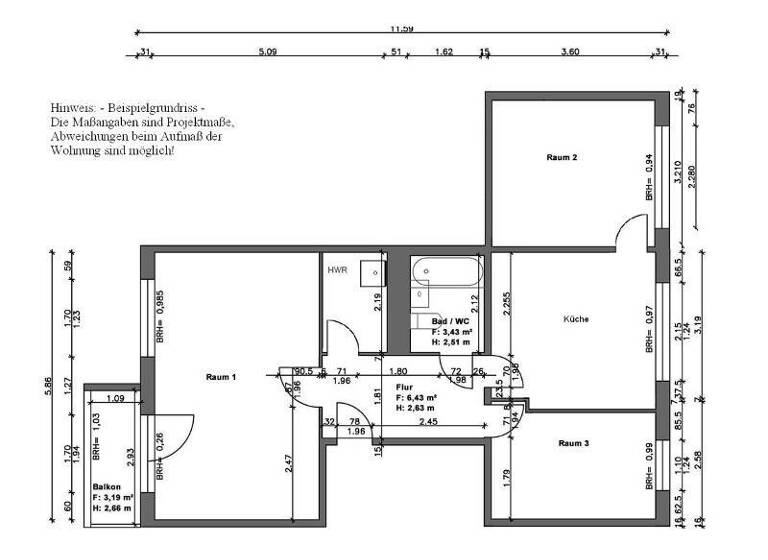 Wohnung zur Miete 435 € 3 Zimmer 68 m²<br/>Wohnfläche 4.<br/>Geschoss Carl-Schorlemmer-Ring 5 Nördliche Neustadt Halle (Saale) 06122