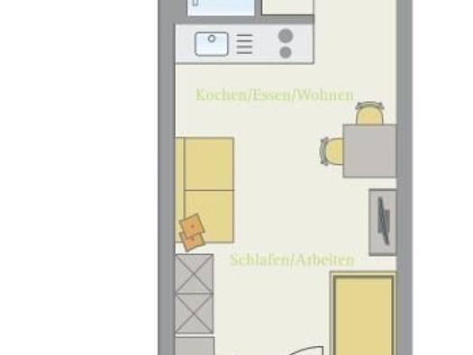Studio zur Miete 470 € 1 Zimmer 33 m² Geschoss 3/5 frei ab 01.05.2026 Koldestraße 10 Erlangen-Süd Erlangen 91052