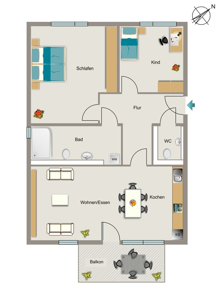 Wohnung zur Miete 1.116 € 3 Zimmer 79,7 m²<br/>Wohnfläche 1.<br/>Geschoss 01.04.2025<br/>Verfügbarkeit An der Elisabethkirche 55 Schinkenplatz Krefeld 47799