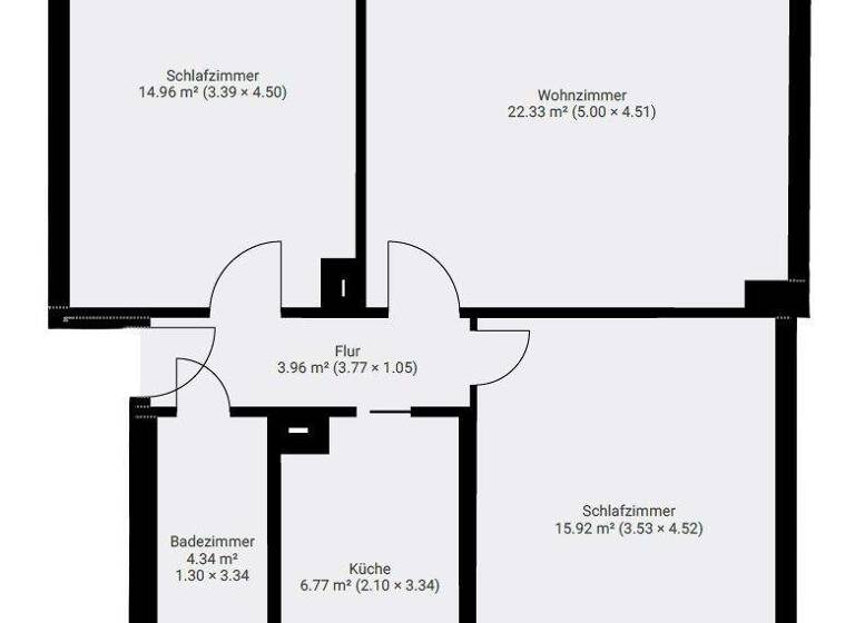 Wohnung zur Miete 558 € 3 Zimmer 62 m² EG Wyhra Borna 04552