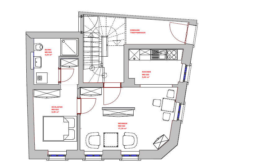 Wohnung zur Miete 300 € 2 Zimmer 37 m²<br/>Wohnfläche EG<br/>Geschoss ab sofort<br/>Verfügbarkeit Marktgasse 12 Eisenberg Eisenberg 07607