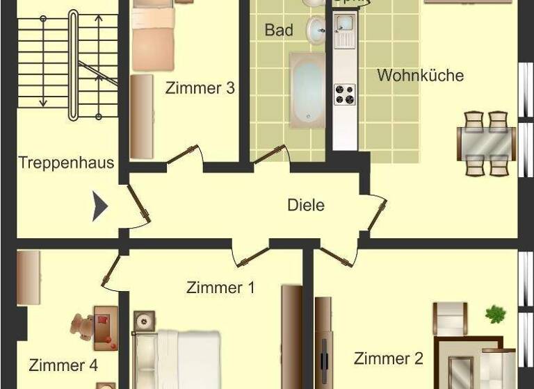 Wohnung zur Miete 599 € 3 Zimmer 78,1 m² 1. Geschoss Sydowstraße 59 Waltrop 45731