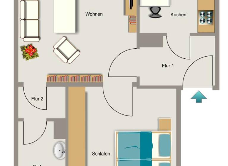 Wohnung zur Miete 501 € 2,5 Zimmer 41,7 m² EG frei ab 01.07.2026 Geibelstraße 22 Heißen-Fulerum Mülheim 45472