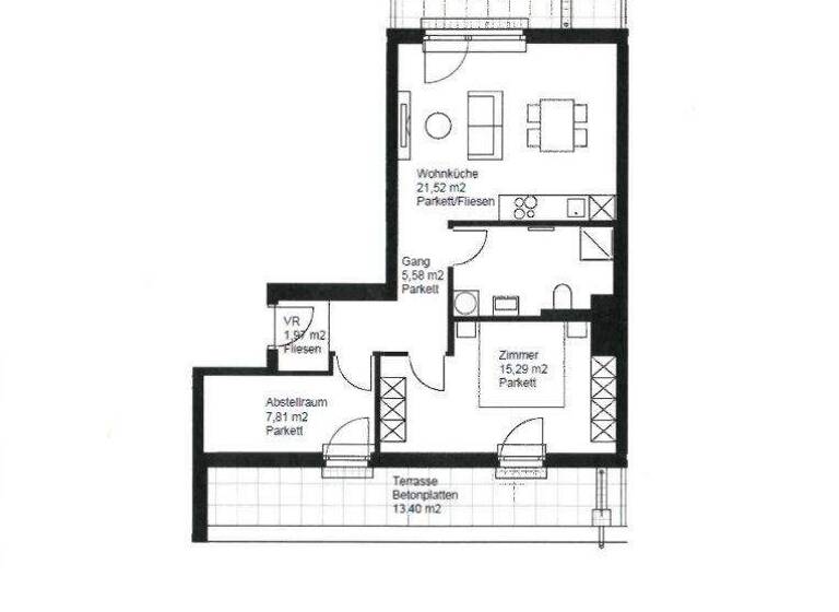 Wohnung zur Miete 662 € 2 Zimmer 67,6 m² Teufelhof St. Pölten 3100