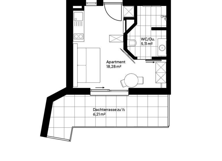 Studio zum Kauf 198.350 € 1 Zimmer 29,6 m² Bahnhofstraße 19 Kaufering 86916