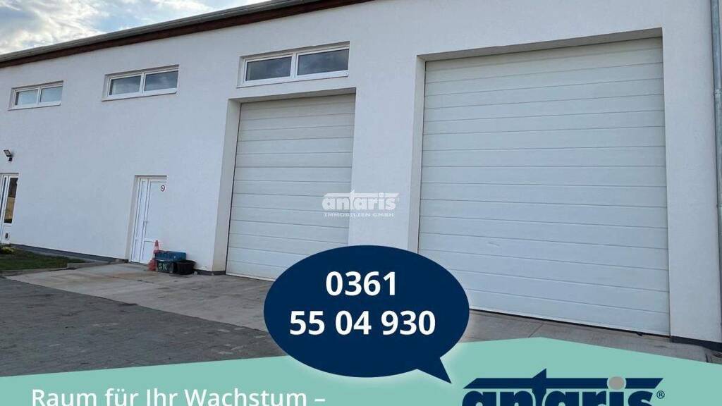 Lagerhalle zur Miete provisionsfrei 1.700 m² Lagerfläche teilbar ab 1.700 m² Gispersleben Erfurt 99091