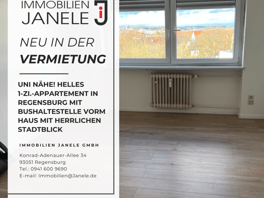 Wohnung zur Miete 350 € 1 Zimmer 20 m² frei ab 01.09.2026 Kasernenviertel Regensburg 93053