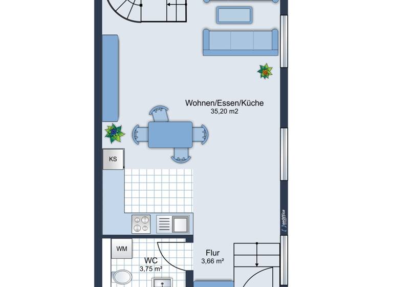 Maisonette zur Miete 1.300 € 3 Zimmer 83,3 m²<br/>Wohnfläche EG<br/>Geschoss Innenstadt Augsburg / Domviertel 86152