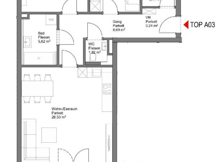 Wohnung zum Kauf - Erstbezug 485.000 € 3 Zimmer 74,4 m² Neumarkt am Wallersee 5202