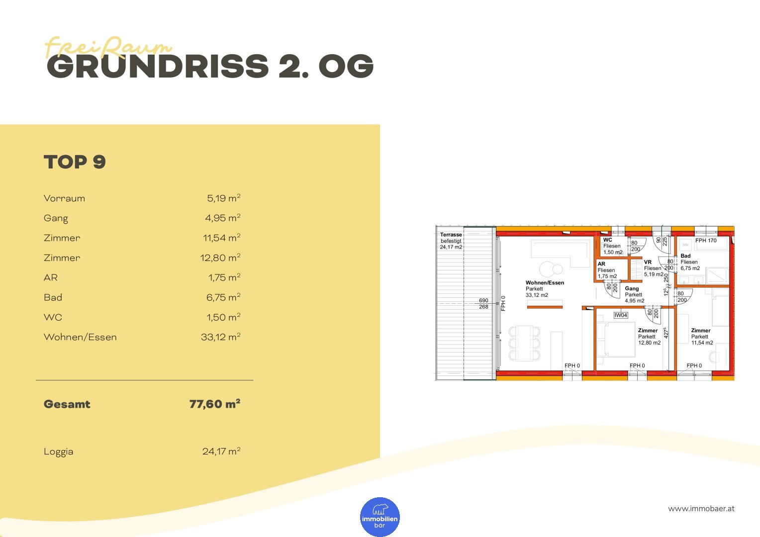 Penthouse zum Kauf 357.000 € 3 Zimmer 77,6 m²<br/>Wohnfläche 2.<br/>Geschoss Seitenstetten 3353