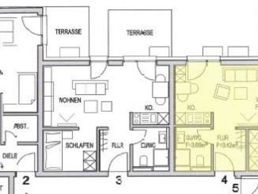 Studio zur Miete 770 € 2 Zimmer 42,4 m² EG frei ab sofort Henkestraße 33a Innenstadt Erlangen 91054