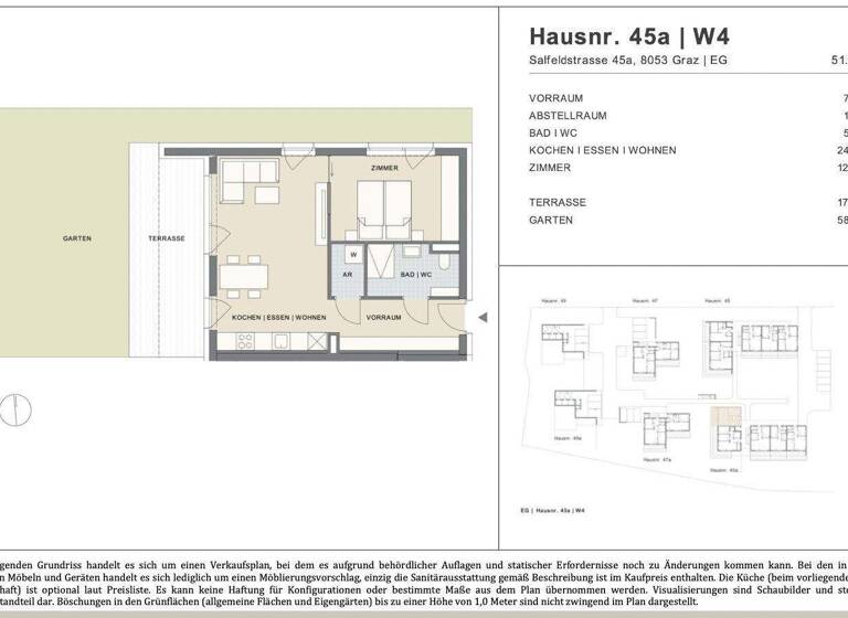 Wohnung zum Kauf - Erstbezug 315.000 € 2 Zimmer 51,2 m² EG frei ab sofort Salfeldstraße 45a Straßgang Graz,16.Bez.:Straßgang 8054