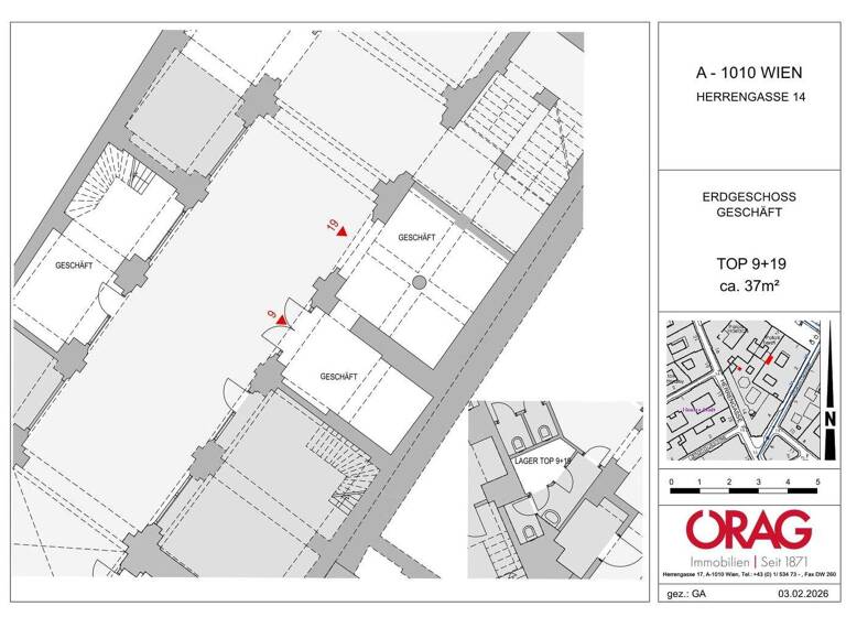 Laden zur Miete 80 € Wien 1010