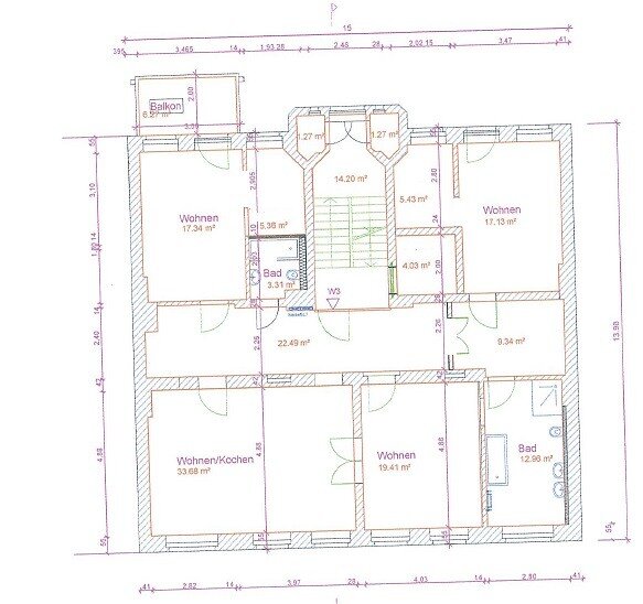 Wohnung zur Miete 1.025 € 4 Zimmer 146 m²<br/>Wohnfläche 2.<br/>Geschoss Brautwiesenstraße 8 Innenstadt Görlitz 02826