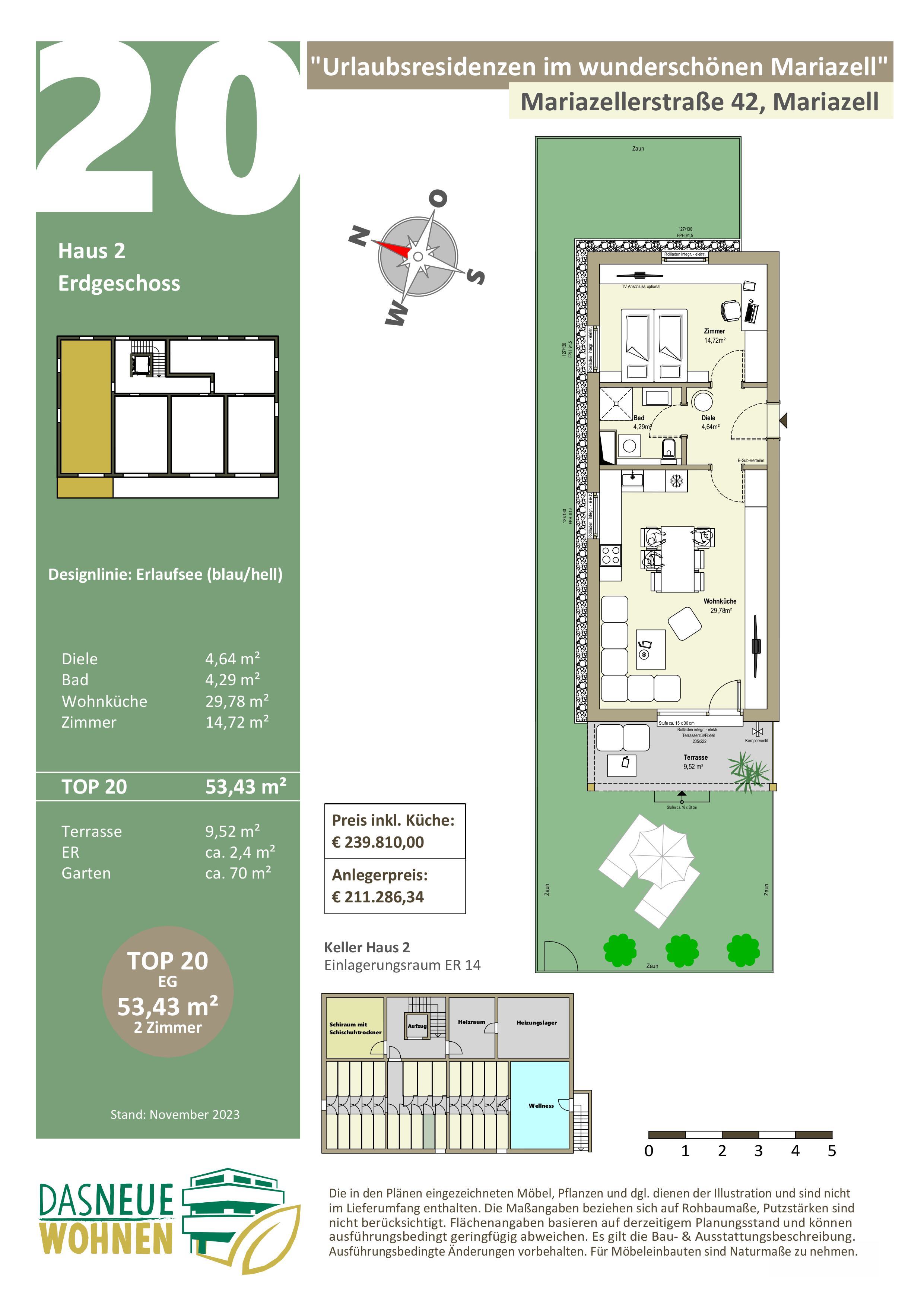 Wohnung zum Kauf provisionsfrei 211.286 € 2 Zimmer 53 m²<br/>Wohnfläche Mariazellerstraße 42 Mariazell 8630