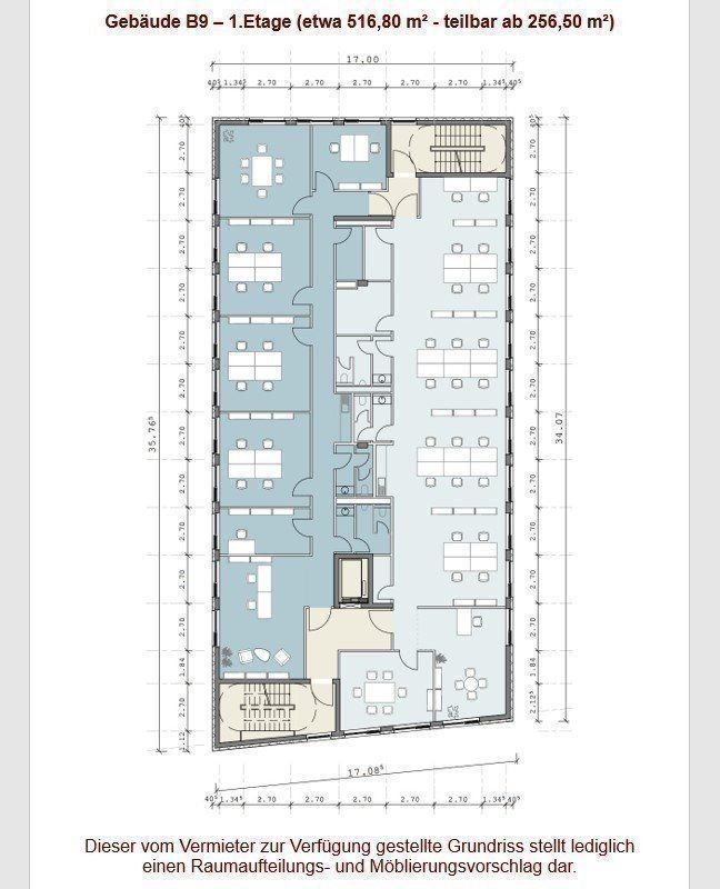 Büro-/Praxisfläche zur Miete provisionsfrei 16,60 € 256 m²<br/>Bürofläche von 256 m² bis 2.080 m²<br/>Teilbarkeit Johannisthal Berlin 12489