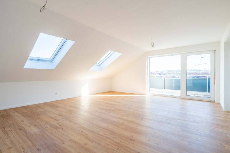 Wohnung zum Kauf - Neubau provisionsfrei 355.000 € 3 Zimmer 71 m² Dachgeschoss, 4. Geschoss Backnang Backnang 71522