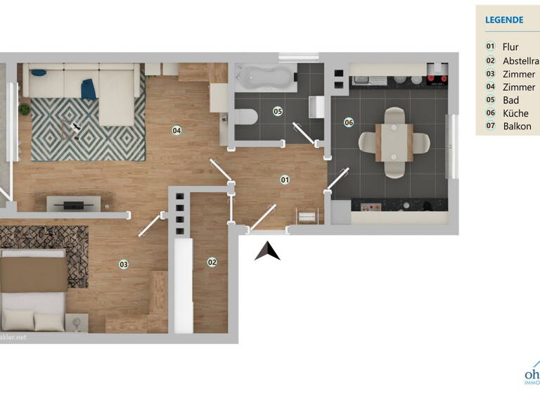 Wohnung zum Kauf provisionsfrei 259.000 € 2 Zimmer 49,9 m²<br/>Wohnfläche 4.<br/>Geschoss Westend Berlin 14052