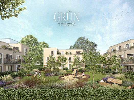 Wohnung zum Kauf - Neubau provisionsfrei 459.000 € 2 Zimmer 58,6 m² 1. Geschoss Bramfelder Chaussee 463-469 Bramfeld Hamburg 22175