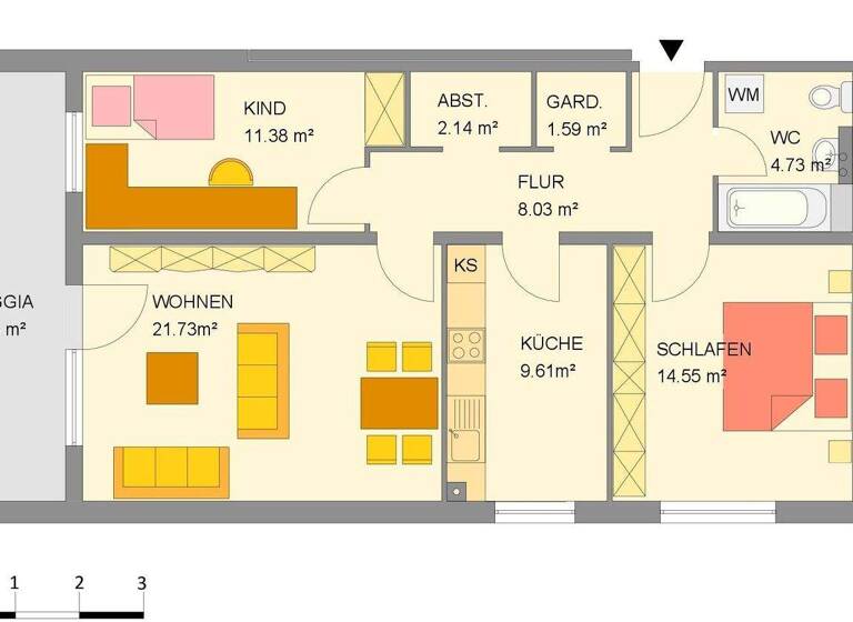 Wohnung zur Miete nur mit Wohnberechtigungsschein 402 € 3 Zimmer 77 m² 10. Geschoss Gabelhorst 33 Espelkamp 32339