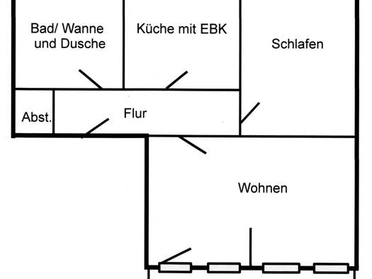 Wohnung zur Miete 460 € 2 Zimmer 62 m² 1. Geschoss frei ab 15.09.2026 Brückengasse 2 Zentrum Rudolstadt 07407