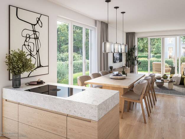 Wohnung zum Kauf - Neubau provisionsfrei 599.000 € 3 Zimmer 68,7 m² Schmetterlingsstraße 1 Heimstetten Kirchheim bei München 85551