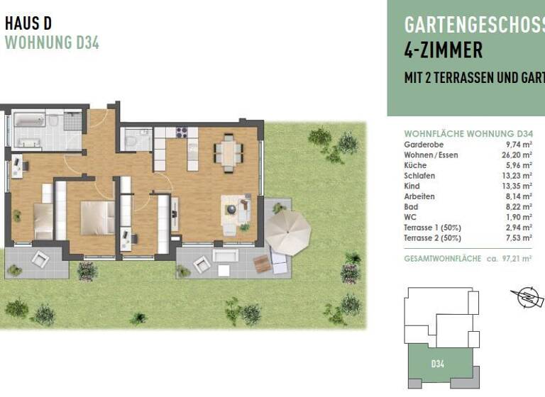 Wohnung zum Kauf - Erstbezug provisionsfrei 596.000 € 4 Zimmer 98 m² Pfullingen 72793