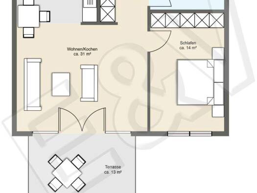 Terrassenwohnung zur Miete 1.280 € 2 Zimmer 64 m² EG Weilerswister Straße Friesheim Erftstadt 50374